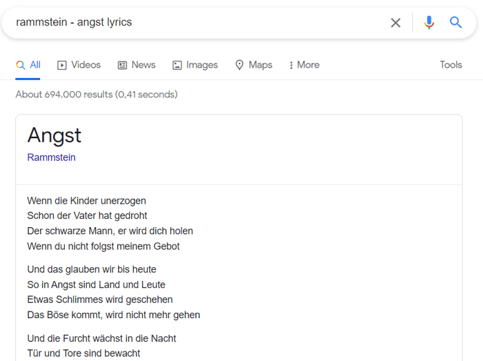 rammstein song lyrics