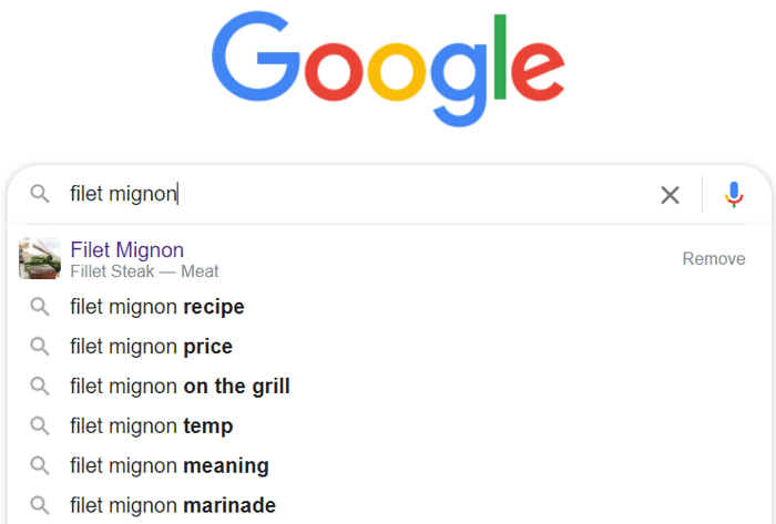 google autocomplete