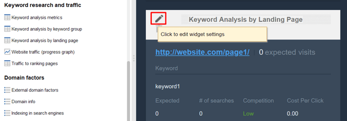 edit a widget