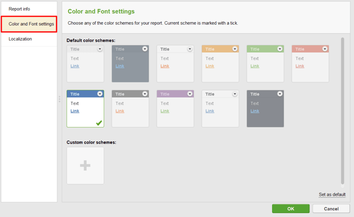 choose a report theme