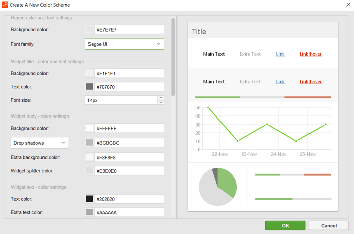 customize a report theme