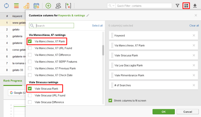 adding new columns to workspace