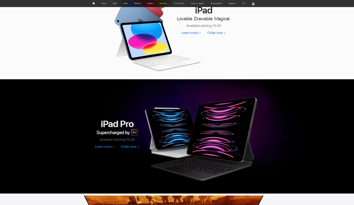 apple homepage 2022