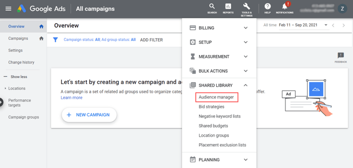 google ads admin