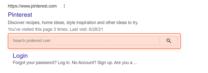sitelinks search box