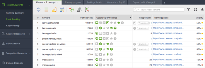 Google SERP features