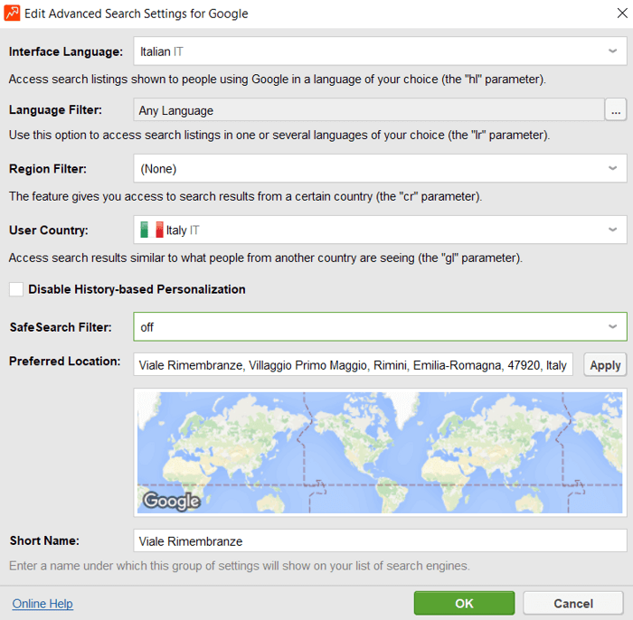 specifying the exact location of a user